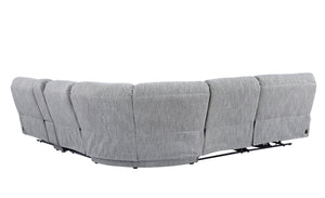 English Elm Steve Silver - Park City 6-Piece Modular Sectional In Pearl Silver - Stylish, Durable, Stain-Resistant Comfort B081S00228-GIGA