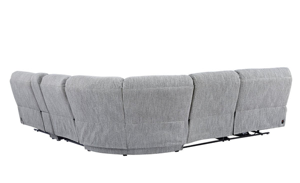 English Elm Steve Silver - Park City 6-Piece Modular Sectional In Pearl Silver - Stylish, Durable, Stain-Resistant Comfort B081S00228-GIGA