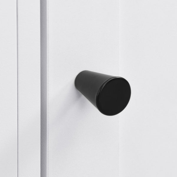 English Elm VIBE Modern Hall Tree with Shoe Cabinets, 3-Seat Bench, 7 Hooks & Adjustable Shelves, 79" wide White SJ000147AAK