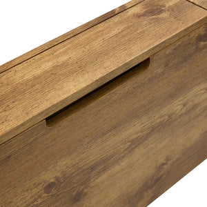 English Elm Elegant Natural Wood Grain Bar Table with Two Drawers, 50" Long, Ergonomic 37" Height, Sturdy MDF Design, Smooth Finish, Adjustable Non-Slip Feet W2920P225015