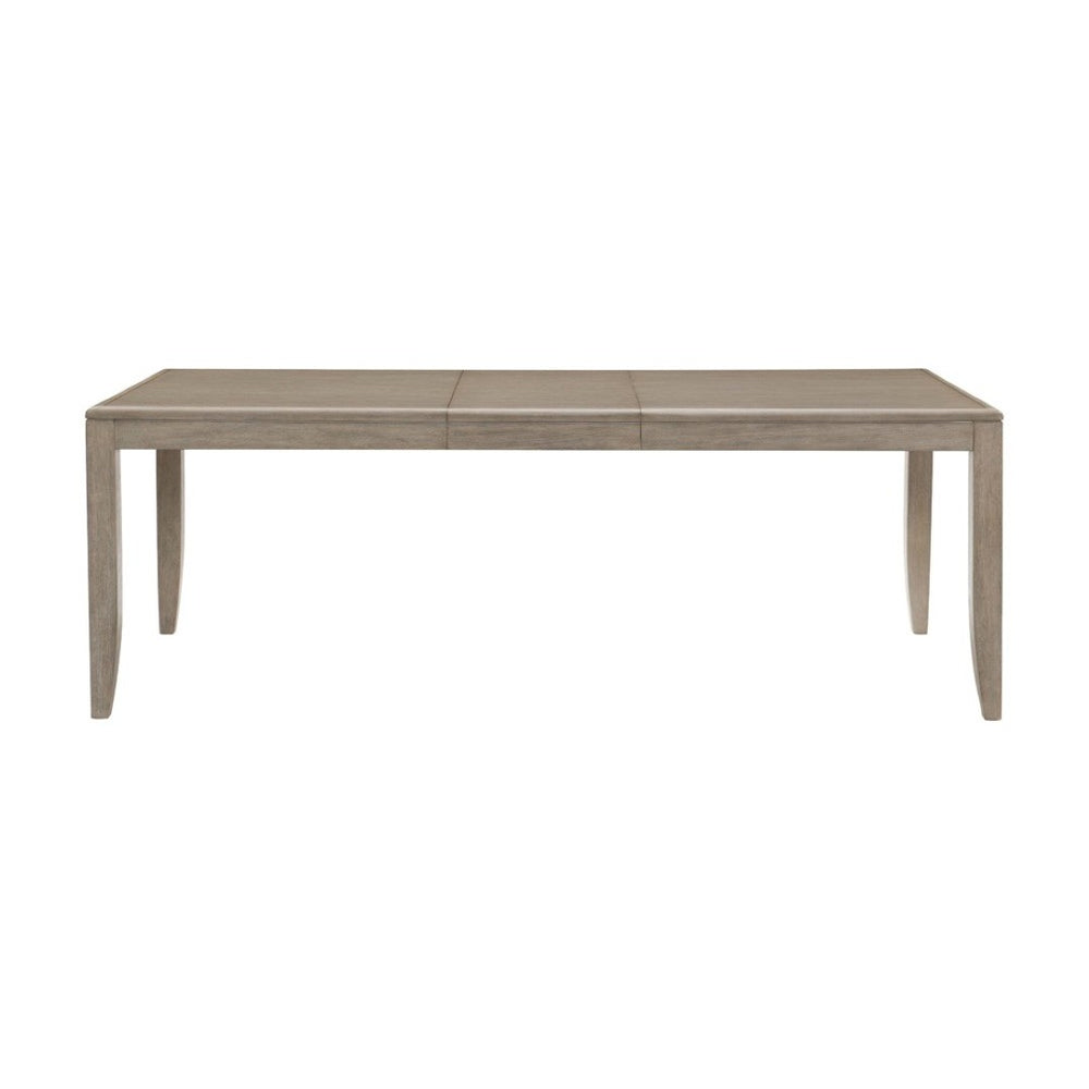 English Elm Modern Oak Veneer Extendable Dining Table Seats Eight Gray Finish Formal Room B011P271413