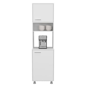 English Elm Kitchen Tall Pantry Cabinet White – 2-Door Engineered Wood, 5 Shelves, 4 Legs, Space-Saving Storage for Kitchen B097P350299