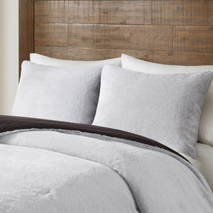 English Elm Full/Queen Sawyer Faux Fur Comforter Set - Plush Faux Mink Reverse, Hypoallergenic Down Alternative, OEKO-TEX Certified, Machine Washable B03597271