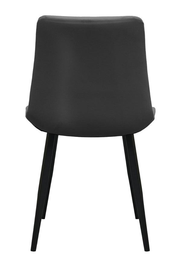 English Elm Beige Cotton Linen Armless Dining Chairs with Oak Legs Ergonomic Set of 2 Black W5815P476448