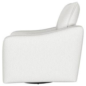 English Elm Nikko Upholstered Swivel Glider Chair in Vanilla — Cozy Farmhouse Comfort, Smooth 360° Motion, Plush Seating B062P353405
