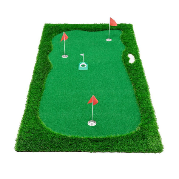 English Elm Golf Practice Cage with Powder Coated Steel Frame Double Layer Net Backyard Training W1422P289866