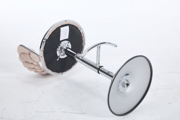 English Elm Set of 2 Velvet Bar Stools with Chrome Base Swivel Height Adjustment Plush Cushion Modern Comfort Pink W1249P247740