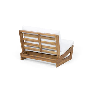 English Elm Christopher Knight Home® - SHERWOOD Club Chair with Acacia Wood Frame, Weather-Resistant Outdoor Lounge Seating with Cushions Teak 64867.00WHIMP1