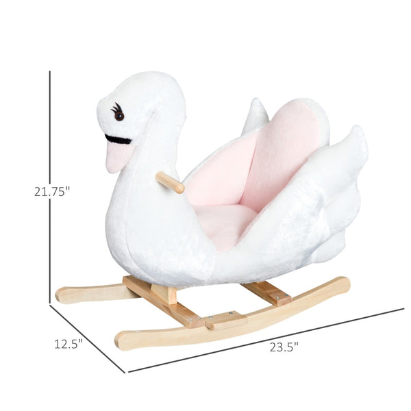 English Elm Dinosaur Plush Rocking Toy for Toddlers with Sound Effects and Wooden Base T3971P442169