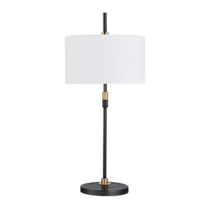 Crestview Collection 31.25"H Minimalist Metal Table Lamp With Elegant Shade, Gold Accents & 150w Bulb Capacity For Modern Spaces   Cvaer2330