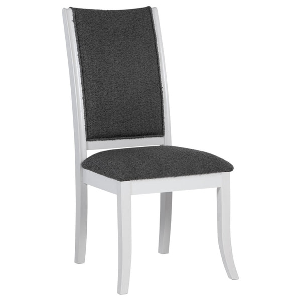 English Elm Tyler Round Wood Dining Set with Four Upholstered Chairs for Modern Kitchens B062S01573
