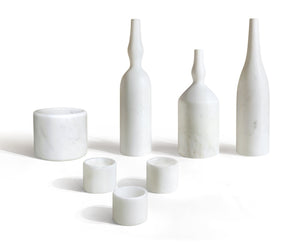 English Elm White Natural Marble Accessory Set - Luxury 7-Piece Collection For Stunning Living Room Décor W1696P262945-GIGA