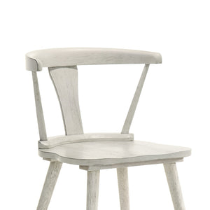 English Elm 2-piece Solid Wood Farmhouse Dining Chair Set with Weathered Rustic Finish W2537P214545