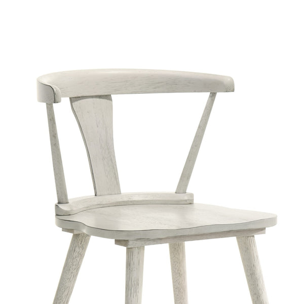 English Elm 2-piece Solid Wood Farmhouse Dining Chair Set with Weathered Rustic Finish W2537P214545