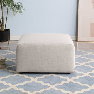 English Elm 01 Ottoman Beige Modular Chenille U-Shaped Sofa Sectional – Solid Wood Frame, Flexible Reconfiguration W1099P361838