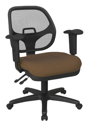 OSP Home Furnishings Ergonomic Mesh Back Task Chair with Lumbar Support and Adjustable Arms for Home Office Autumn 29024-108