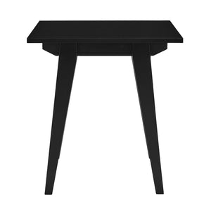 English Elm Walker Edison - Japandi Minimal Solid Wood Side Table with Tapered Legs — Sleek Veneer Nightstand for Small Spaces Black 24.83 L x 22.94 W x 4.57 H B185P168910