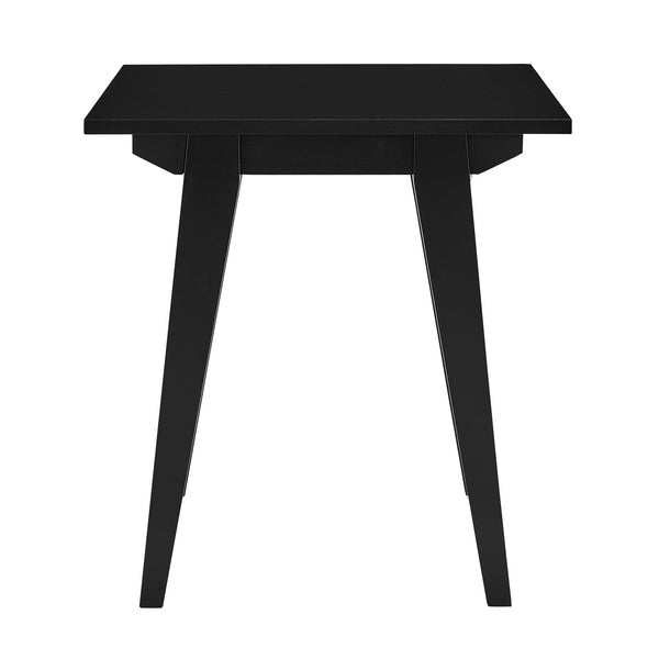 English Elm Walker Edison - Japandi Minimal Solid Wood Side Table with Tapered Legs — Sleek Veneer Nightstand for Small Spaces Black 24.83 L x 22.94 W x 4.57 H B185P168910