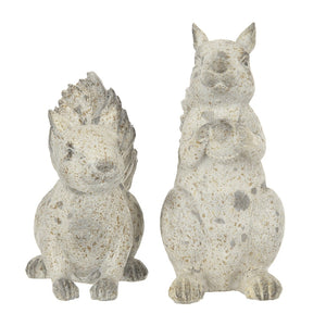 English Elm Set Of 2 Rustic Resin Squirrels - Charming Fall Decor For Thanksgiving, Harvest Festivals & More! W2078P246117-GIGA