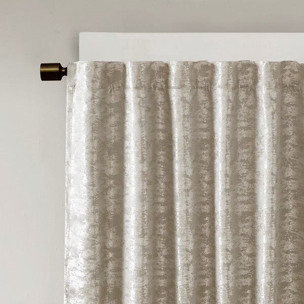 English Elm Jacquard SunSmart Cassius Total Blackout Curtain Panel with Marble Sheen, Noise-Reducing, Energy-Saving Privacy Grey+Silver 3.05 L x 10.63 W x 9.84 H B03599814