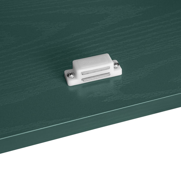 English Elm 2 Door 2 Drawer Cabinet with Solid Wood Feet, Smooth Slide Rails, Anti-Tip Lock, Easy Clean Surface Dark Green W688P179038