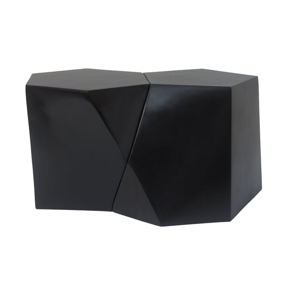 English Elm Christopher Knight Home® - MODERN Geometric MGO Coffee Table Set — Durable Moisture‑Resistant Nesting Tables with Bold Lines and Versatility Black N770P256221B