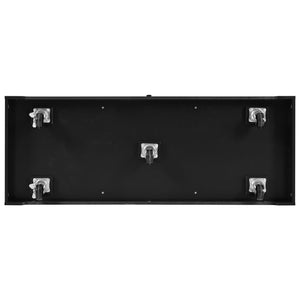 English Elm K&K Convertible 55.7" Folding Kitchen Island Cart with Power Outlet, Spice Rack, 5 Wheels, Multi-Use Black N707P186617B