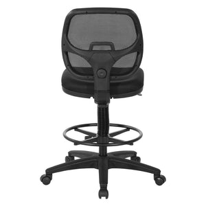 OSP Home Furnishings Deluxe Ergonomic Mesh Back Drafting Chair with Lumbar Support and Adjustable Footrest A DC2990-A