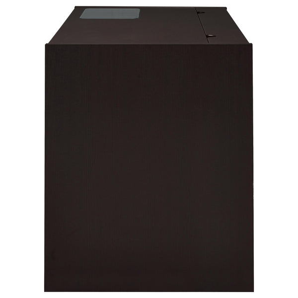 English Elm Maxim Cappuccino 2-Drawer Computer Desk with Lift-Top Storage, Power Outlet & Euro-Glide Keyboard Tray B062P337736