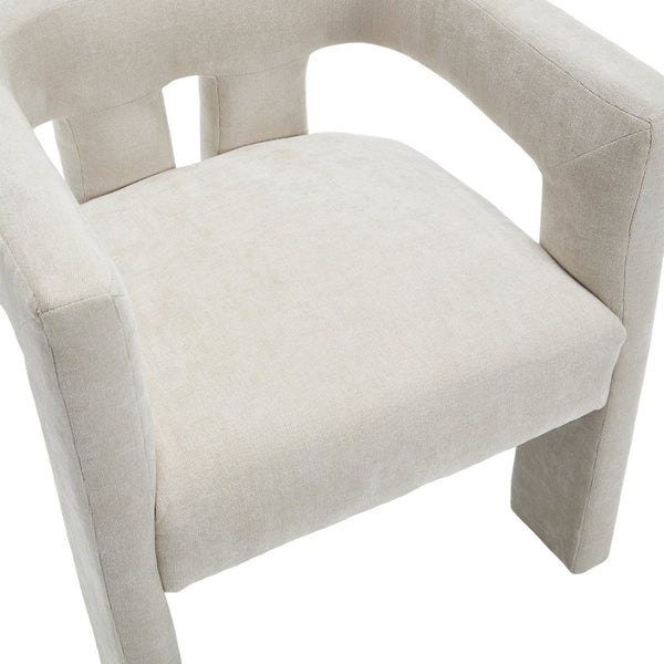 English Elm United We Win Chenille Barrel Accent Armchairs Set of Two for Living Room Dining Beige W1568P389268