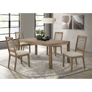 English Elm Umbarger Rubberwood 5 Piece Dining Set Wire Brushed Finish Ladderback Chairs Farmhouse B062S01662