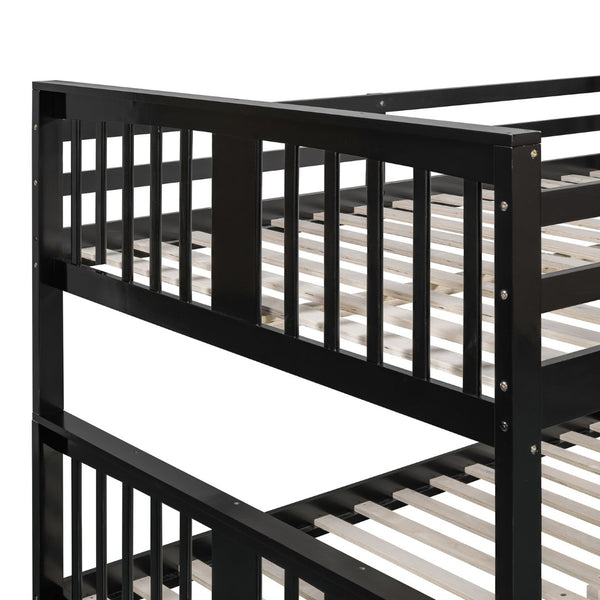 English Elm Full Over Bunk Bed Solid Pine Frame White Finish Converts to Two Beds LT000203AAP-2
