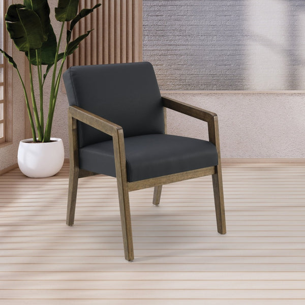 OSP Home Furnishings Wood Frame Guest Chair with Memory Foam Seat and Lumbar Support for Office Reception WD581-U6