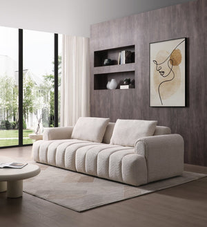 English Elm 2ps, Arc Chenille Sectional Sofa with Tufted Back for Apartments and Living Rooms W2664S00079