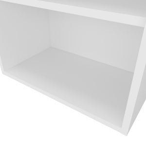 English Elm Guadalupe Melamine Wall Cabinet with Three Open Shelves for Kitchen Storage, Scratch-Resistant Design White 38.6 L x 26 W x 3.5 H B128P244993