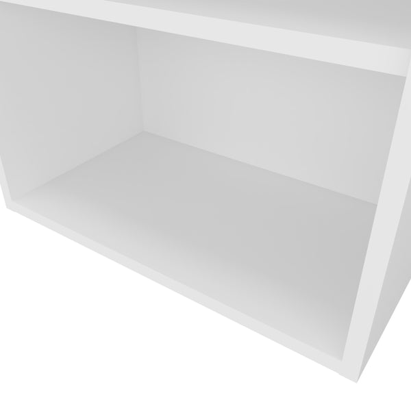 English Elm Guadalupe Melamine Wall Cabinet with Three Open Shelves for Kitchen Storage, Scratch-Resistant Design White 38.6 L x 26 W x 3.5 H B128P244993
