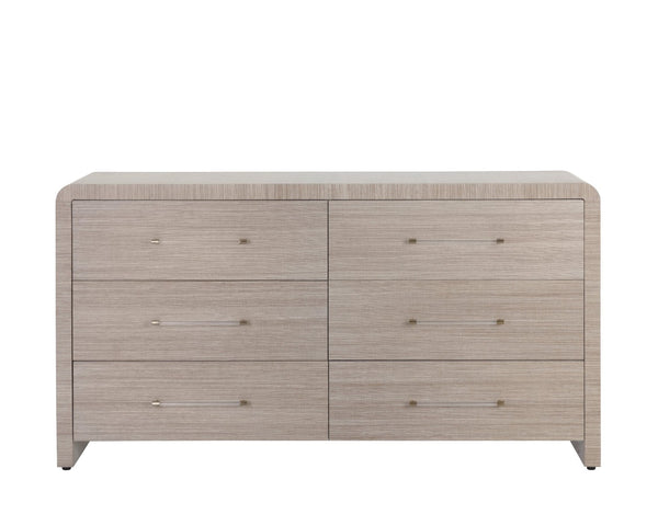 Sunpan ATHERTON Dresser - Sand Textured Storage Solution with Modern Style and Artisanal Character for Home 112285