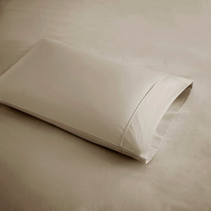 English Elm 4-piece Cal King Sateen Cotton Blend Sheet Set with Moisture Wicking Deep Pocket Fit B035P437448
