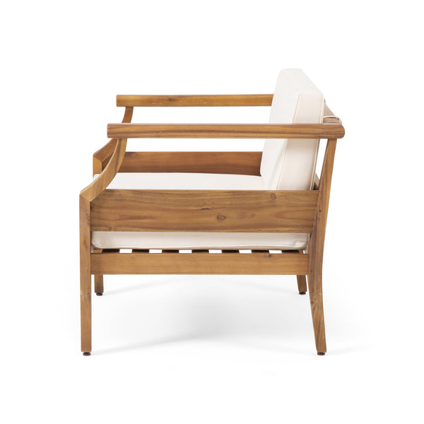 English Elm Christopher Knight Home® - ASTON Acacia Club Chair Cream – Weather-Resistant Outdoor Accent, Open Slat Seating, 400lb Capacity 68589.00CRM