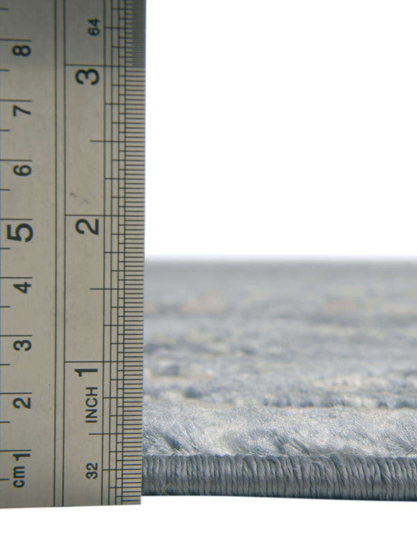 Unique Loom Aberdeen Derbyshire Machine Made Medallion Rug Light Blue, Gray 5' 3" x 5' 3"