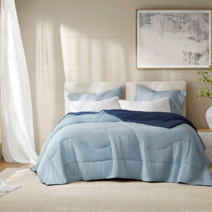 JLA Home Harbor House - Reversible Tencel comforter with sculptural weave stitching, dual-tone breathable fill for year-round comfort and sustainable softness 94 L x 90 W x 2H HHD10-1935