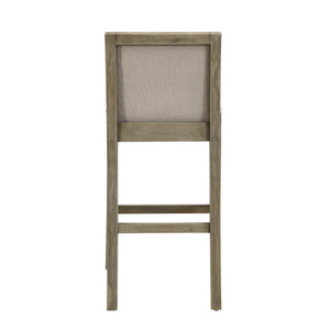 English Elm Christopher Knight Home® - 30.5 Inch Bar Stools Set of 2 with Upholstered Fabric Seats, Rubberwood Frame, 30.5" Height, 300 lb Capacity Beige,Grey N780P192217T