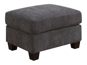 English Elm Wallace & Bay - Gray Ottoman Transitional Charcoal Accent Bench with Engineered Wood, Easy-Care 35"L x 26"W x 15"H B2709P212563