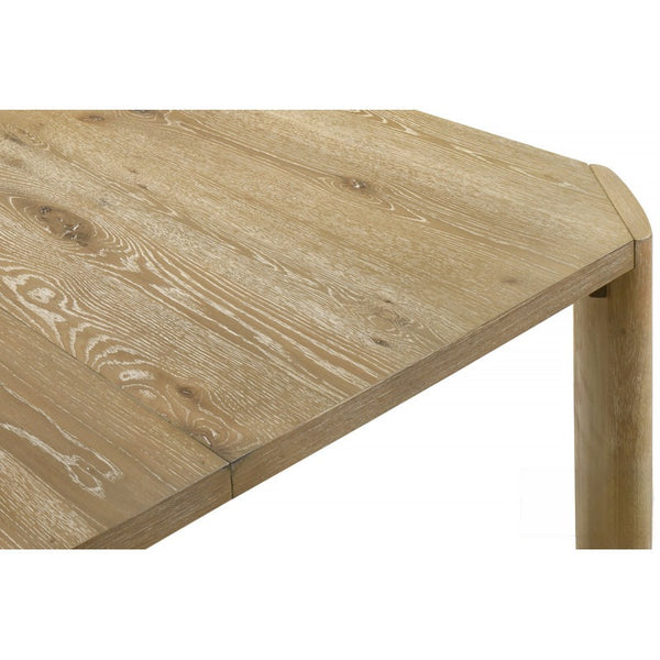 English Elm Contemporary Kepler Driftwood 6Pc Dining Set with Hidden Extension, Oak Veneer Table, Bench & 4 Chairs B011S01922