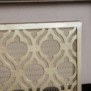 English Elm Christopher Knight Home® - FIRE Iron Single Panel Elmer Fireplace Screen — Durable Decorative Hearth Shield Protects Home Interiors Gold 61130.00GLD