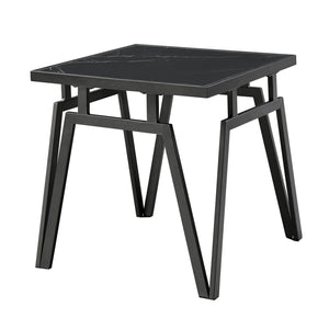 English Elm Modern Gaffney 3-Piece Occasional Table Set with Black Sintered Stone Tops & Bronze Metal Base, Sleek Stylish Accent Furniture B011P297664