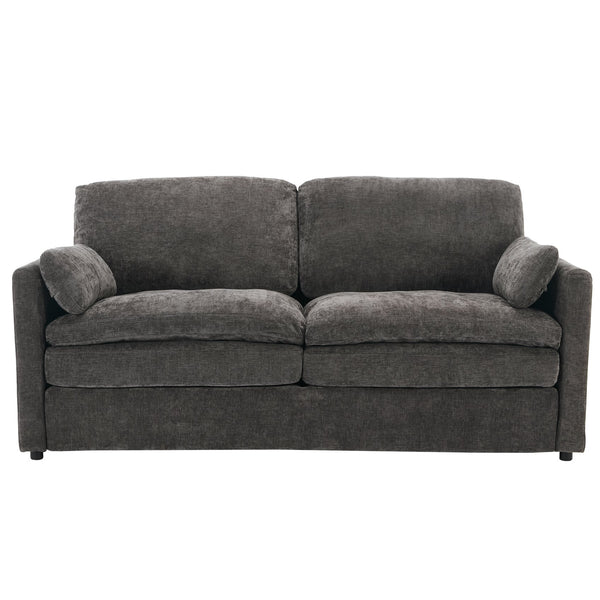 English Elm 68.1" Cozy Upholstered Loveseat Sofa with Double-Layer Cushions, Deep Seating, Chenille Comfort & Support Grey N719P251496E