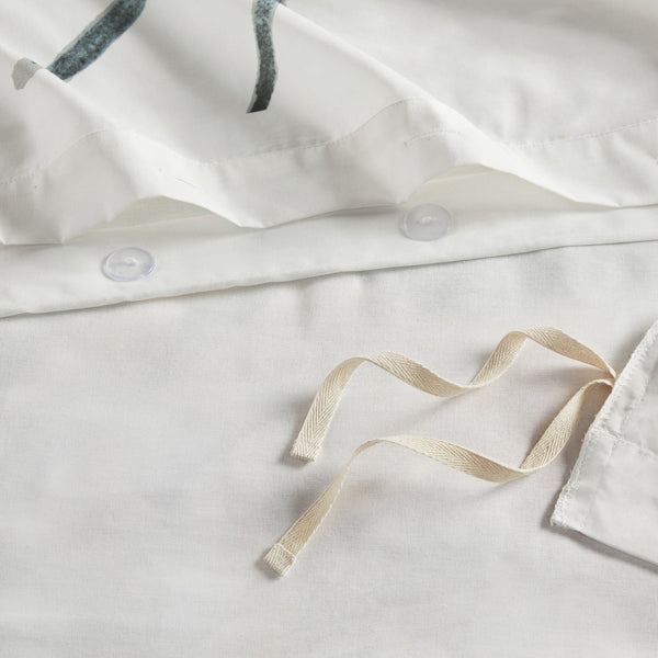 English Elm King/Cal Floral Cotton Duvet Cover Set – Large-Scale Mid-Century Blooms, OEKO-TEX, Button Closure, 3-Piece B035P148368