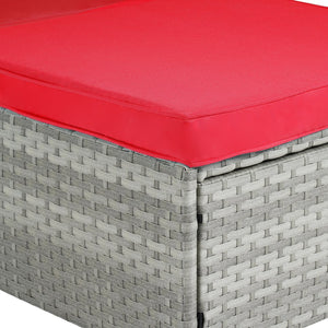 English Elm Outdoor Chaise Lounge Chair Set Of 2 - Stylish Rattan Recliners With Cushions & Side Table For Relaxation W874P266566