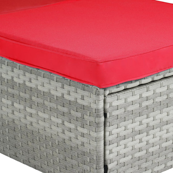 English Elm Outdoor Chaise Lounge Chair Set Of 2 - Stylish Rattan Recliners With Cushions & Side Table For Relaxation W874P266566